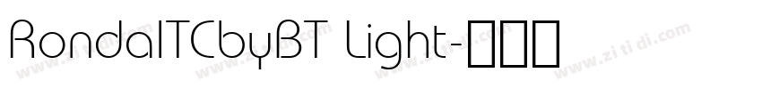 RondaITCbyBT Light字体转换